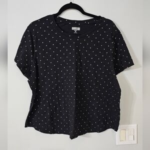 Old Navy Black Boxy Short Sleeve Tee
